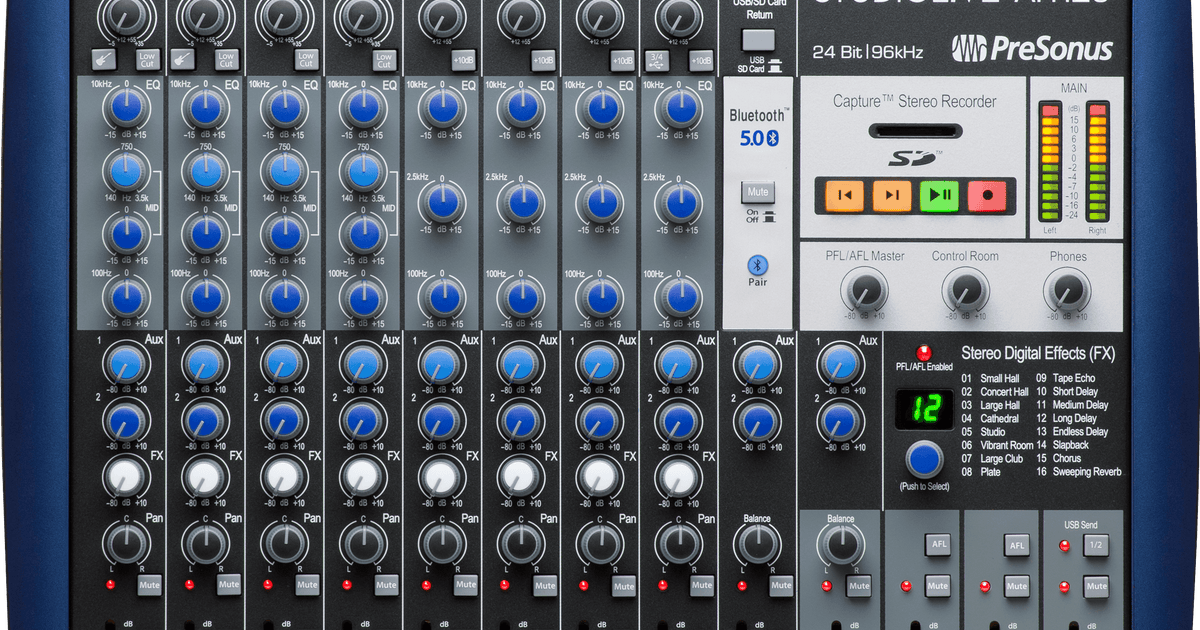 プリソーナス StudioLive AR12C オーディオインターフェイス StudioLive® AR12c Analog Mixer – PreSonus